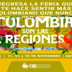 Ilustración de la feria colombia son las regiones
