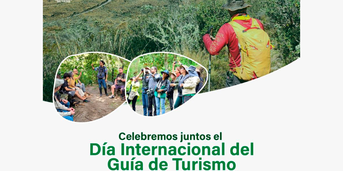 Ilustración gréfica de la invitación a la celebramos el Día Internacional del Guía de Turismo