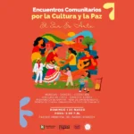 Ilustración gráfica de Encuentros Comunitarios por la Cultura y la Paz & Sur de Arte