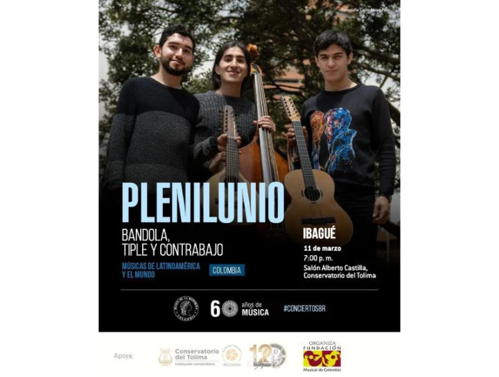 Foto representativa del concienrto de Bandola, Tiple y Contrabajo